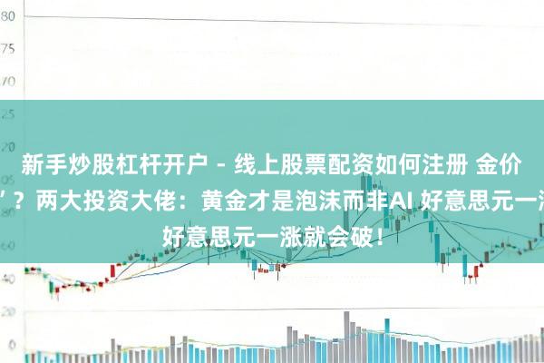 新手炒股杠杆开户 - 线上股票配资如何注册 金价“大跳水”？两大投资大佬：黄金才是泡沫而非AI 好意思元一涨就会破！