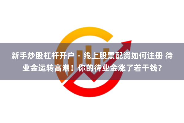 新手炒股杠杆开户 - 线上股票配资如何注册 待业金运转高潮！你的待业金涨了若干钱？