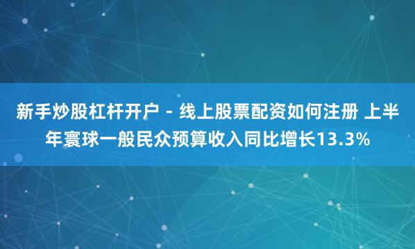 新手炒股杠杆开户 - 线上股票配资如何注册 上半年寰球一般民众预算收入同比增长13.3%