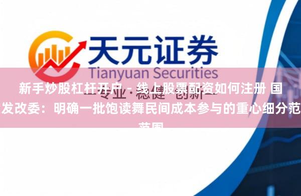 新手炒股杠杆开户 - 线上股票配资如何注册 国度发改委：明确一批饱读舞民间成本参与的重心细分范围