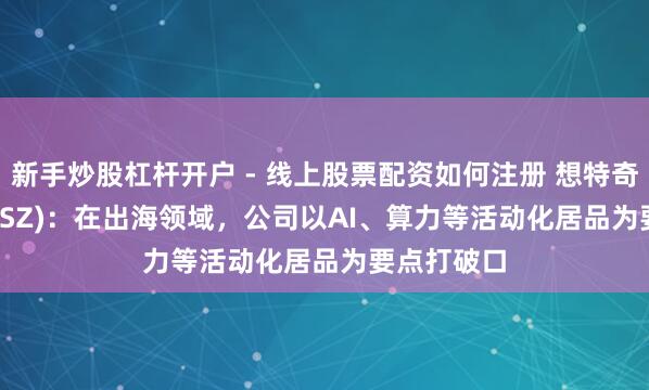 新手炒股杠杆开户 - 线上股票配资如何注册 想特奇(300608.SZ)：在出海领域，公司以AI、算力等活动化居品为要点打破口