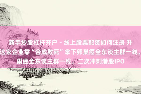 新手炒股杠杆开户 - 线上股票配资如何注册 升天风险裁汰57%！这家企业靠“合成致死”拿下卵巢癌全东谈主群一线，二次冲刺港股IPO