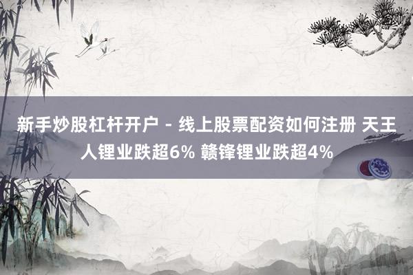 新手炒股杠杆开户 - 线上股票配资如何注册 天王人锂业跌超6% 赣锋锂业跌超4%